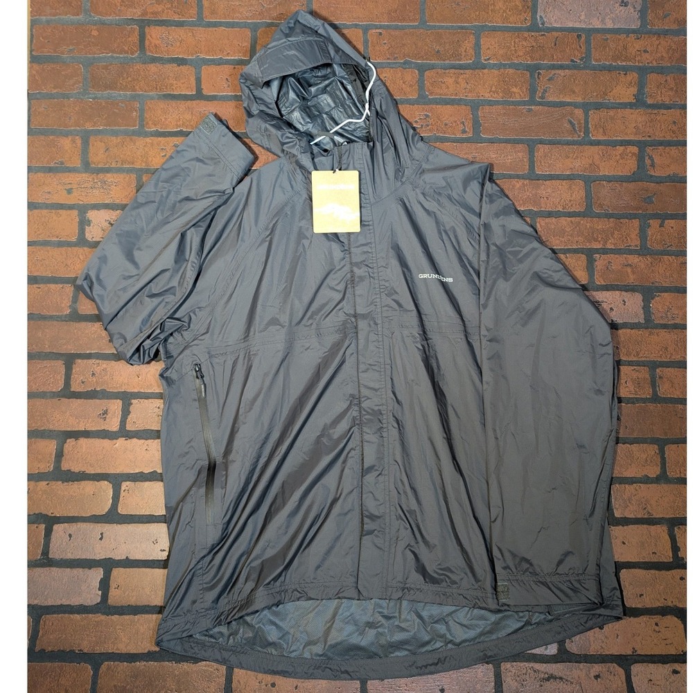 Grundens NWT Men's Trident‎ Gray Anchor 3XL Waterproof Shell Jacket Fishing